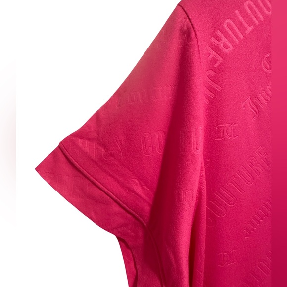 Juicy Couture NWT Size L Vibrant Pink Silky Juicy Short Sleeve Pajama Set (0671) - Picture 5 of 14